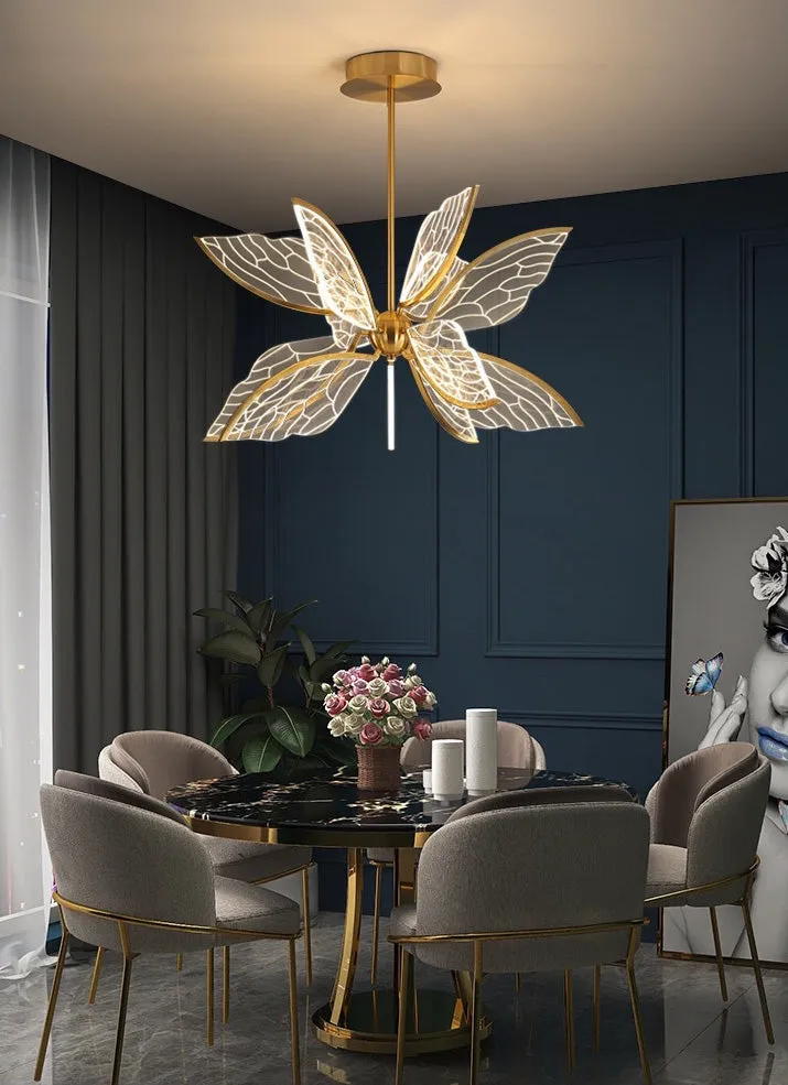 Modern Butterfly LED Chandelier with Acrylics
