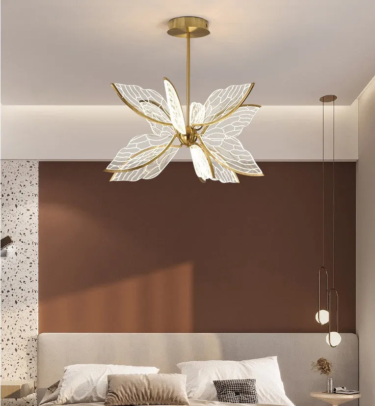 Modern Butterfly LED Chandelier with Acrylics