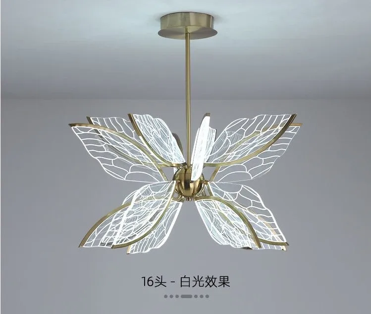 Modern Butterfly LED Chandelier with Acrylics