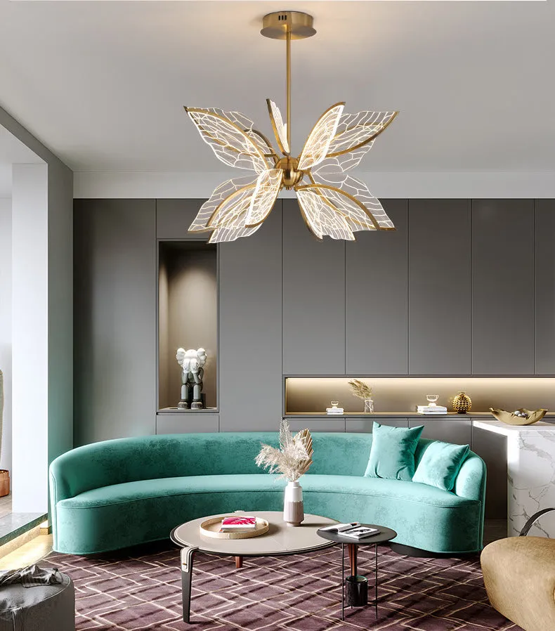 Modern Butterfly LED Chandelier with Acrylics