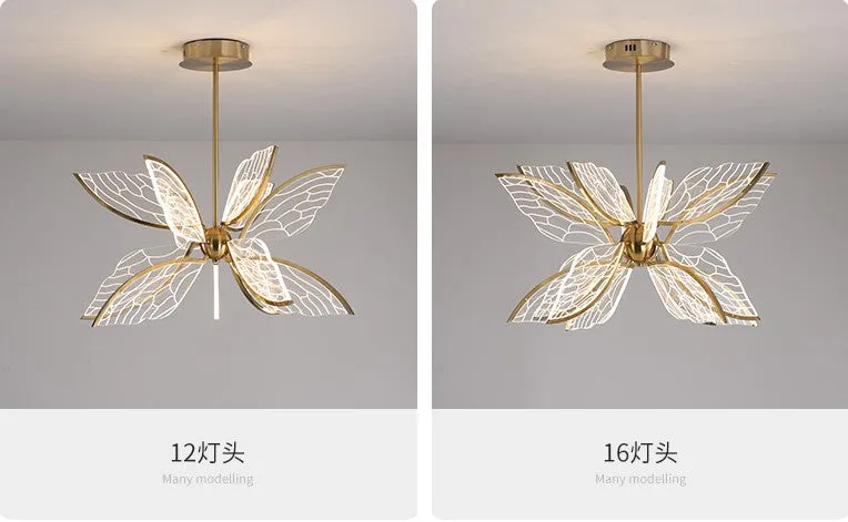 Modern Butterfly LED Chandelier with Acrylics