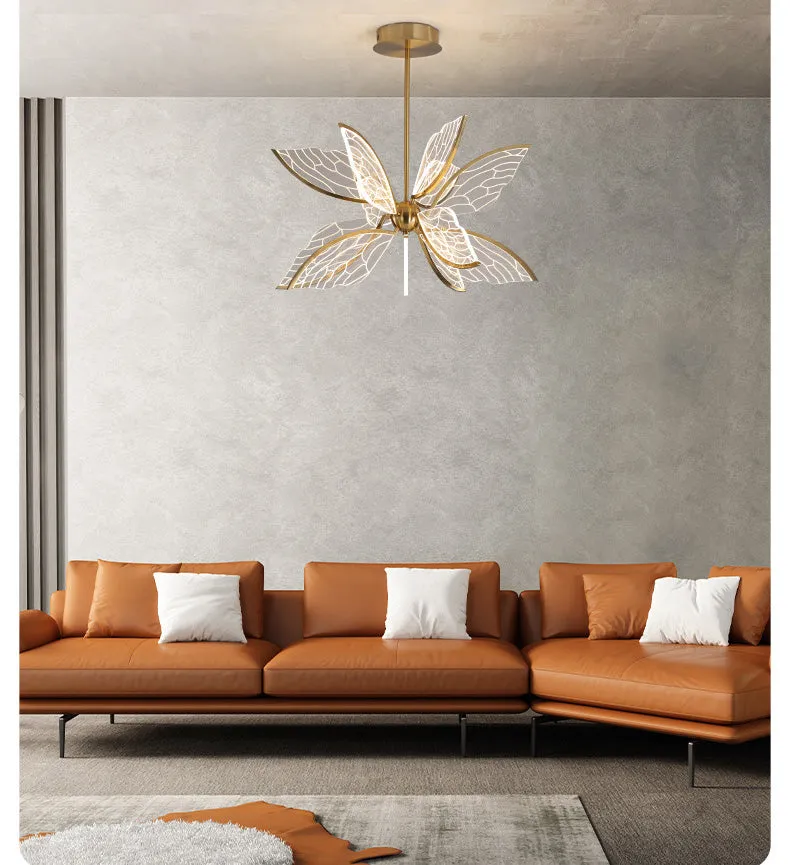 Modern Butterfly LED Chandelier with Acrylics