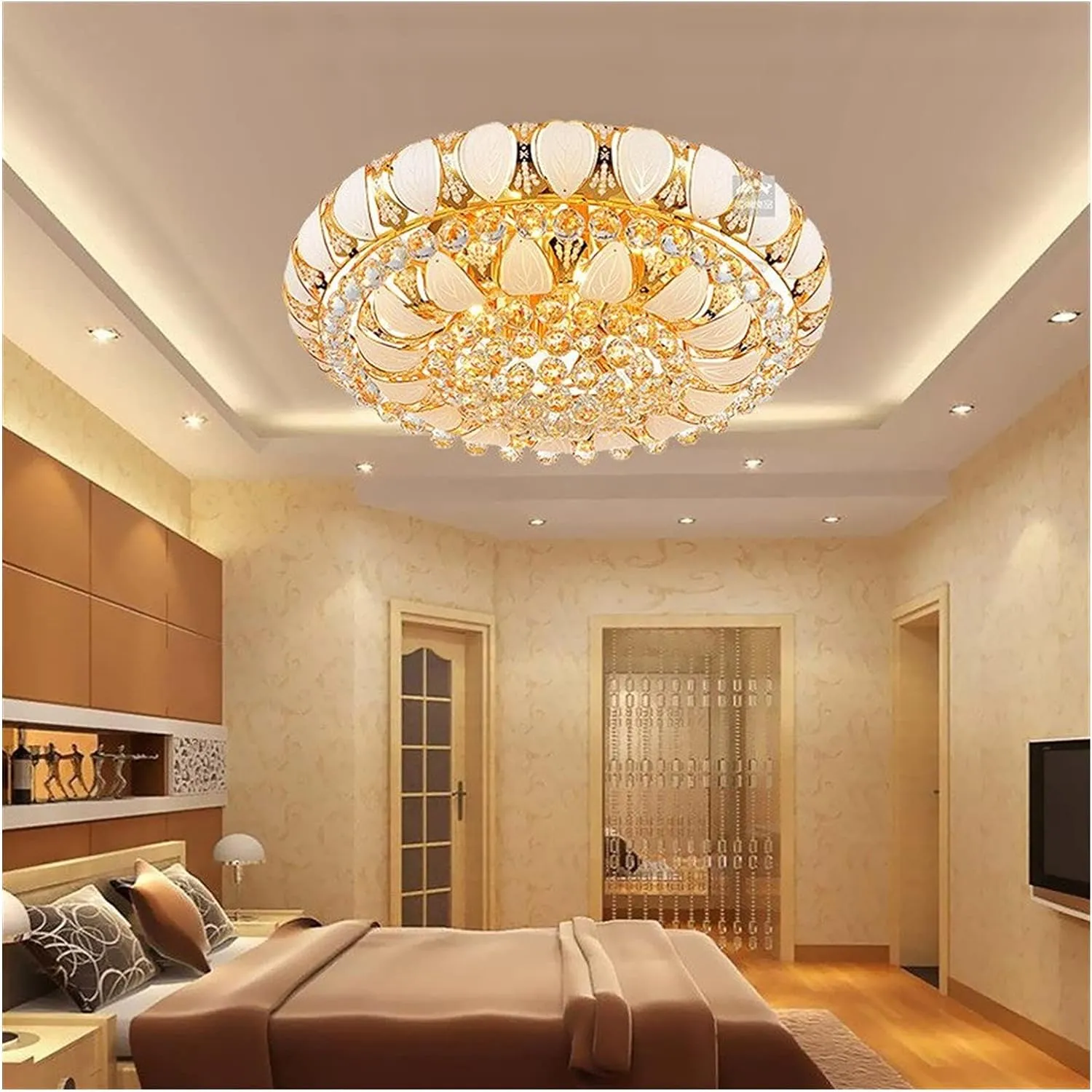 Modern LED Luxury Lustre Crystal Lotus Ceiling Chandelier - LEA-Series