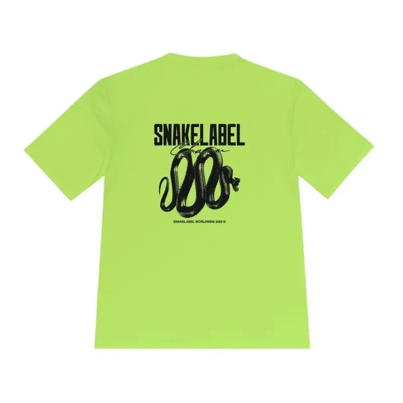 Moisture Wicking Athletic snake Tee - Lightweight Breathable Performance Shirt with PosiCharge® Technology and Set-in Sleeves