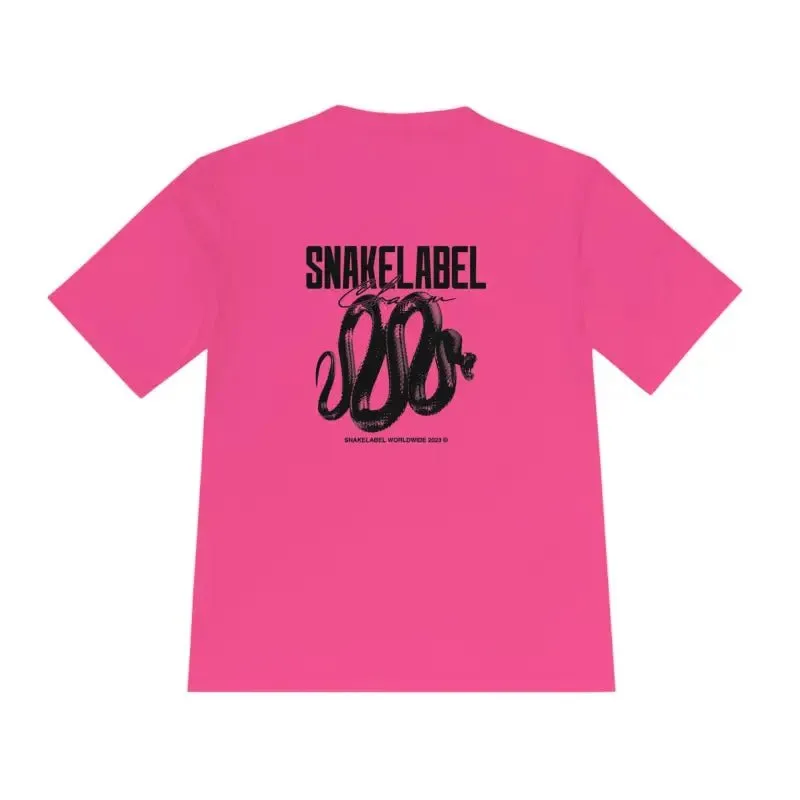 Moisture Wicking Athletic snake Tee - Lightweight Breathable Performance Shirt with PosiCharge® Technology and Set-in Sleeves