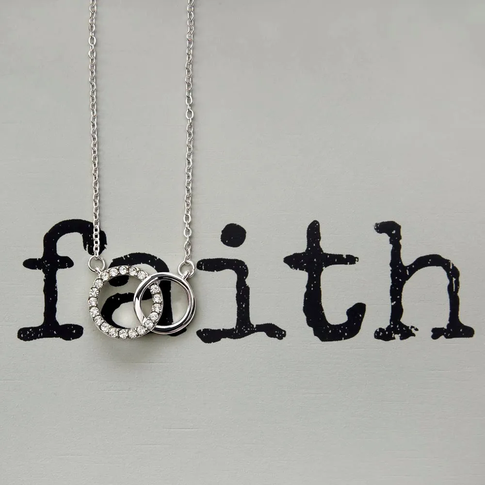 Mom Circle Necklace-My walking miracle, From Son