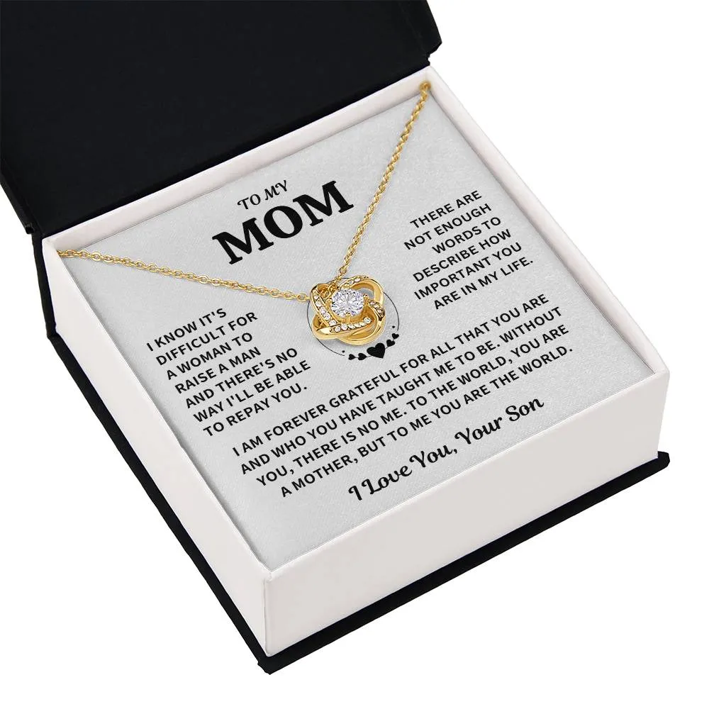 Mom Gift-From Son- Forever Grateful
