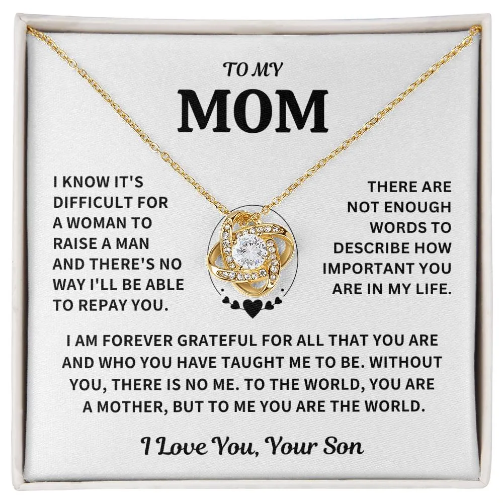 Mom Gift-From Son- Forever Grateful