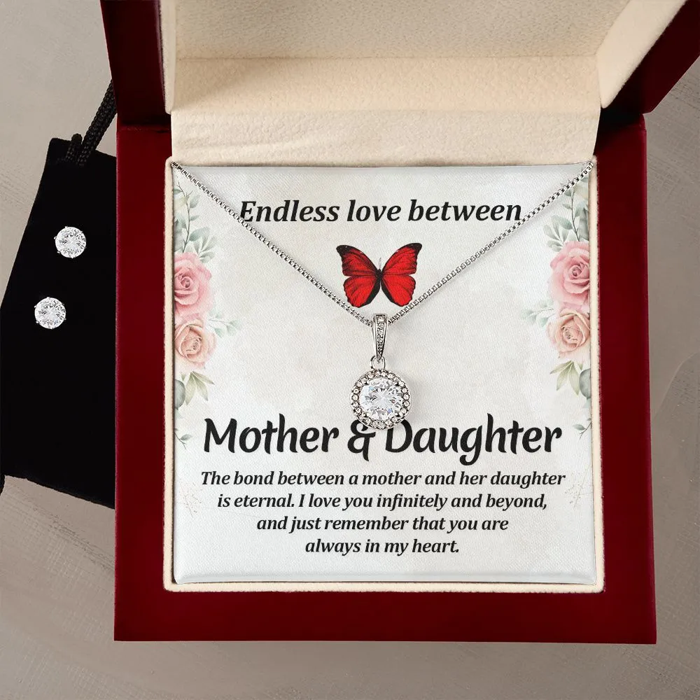 Mom Solitaire Jewelry Set-Endless love