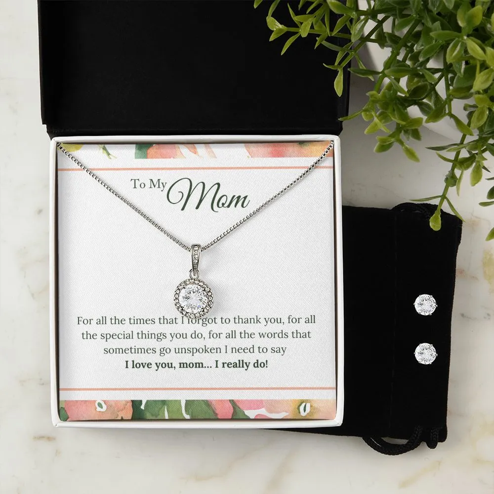 Mom Solitaire Jewelry Set-For all the times I forgot