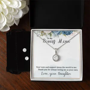 Mom Solitaire Jewelry Set, From Daughter-You mean the world