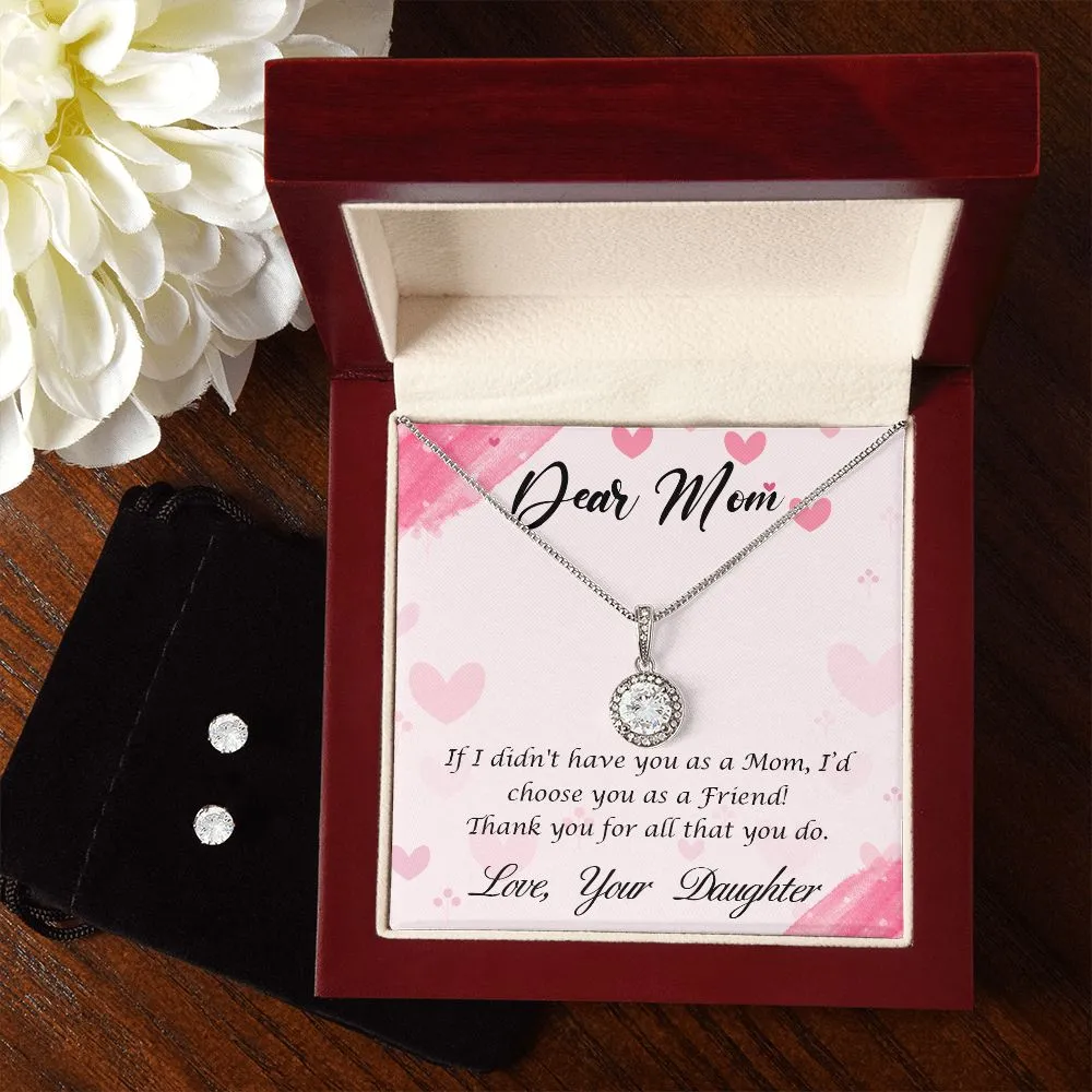 Mom Solitaire Jewelry Set-My mom and friend