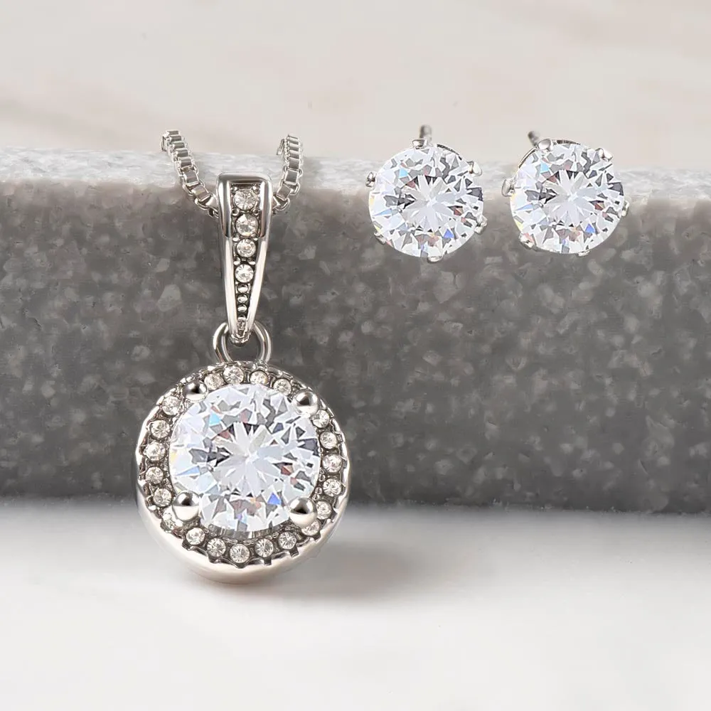 Mom Solitaire Jewelry Set-My mom and friend