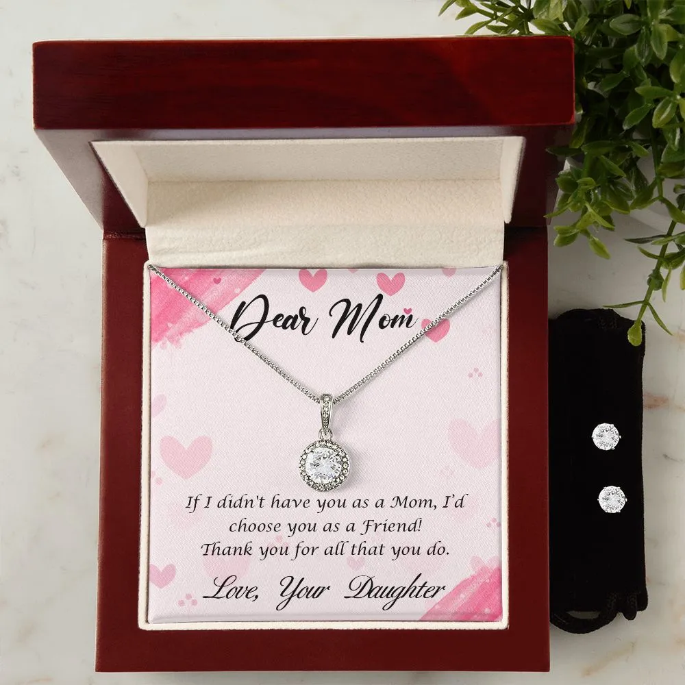 Mom Solitaire Jewelry Set-My mom and friend