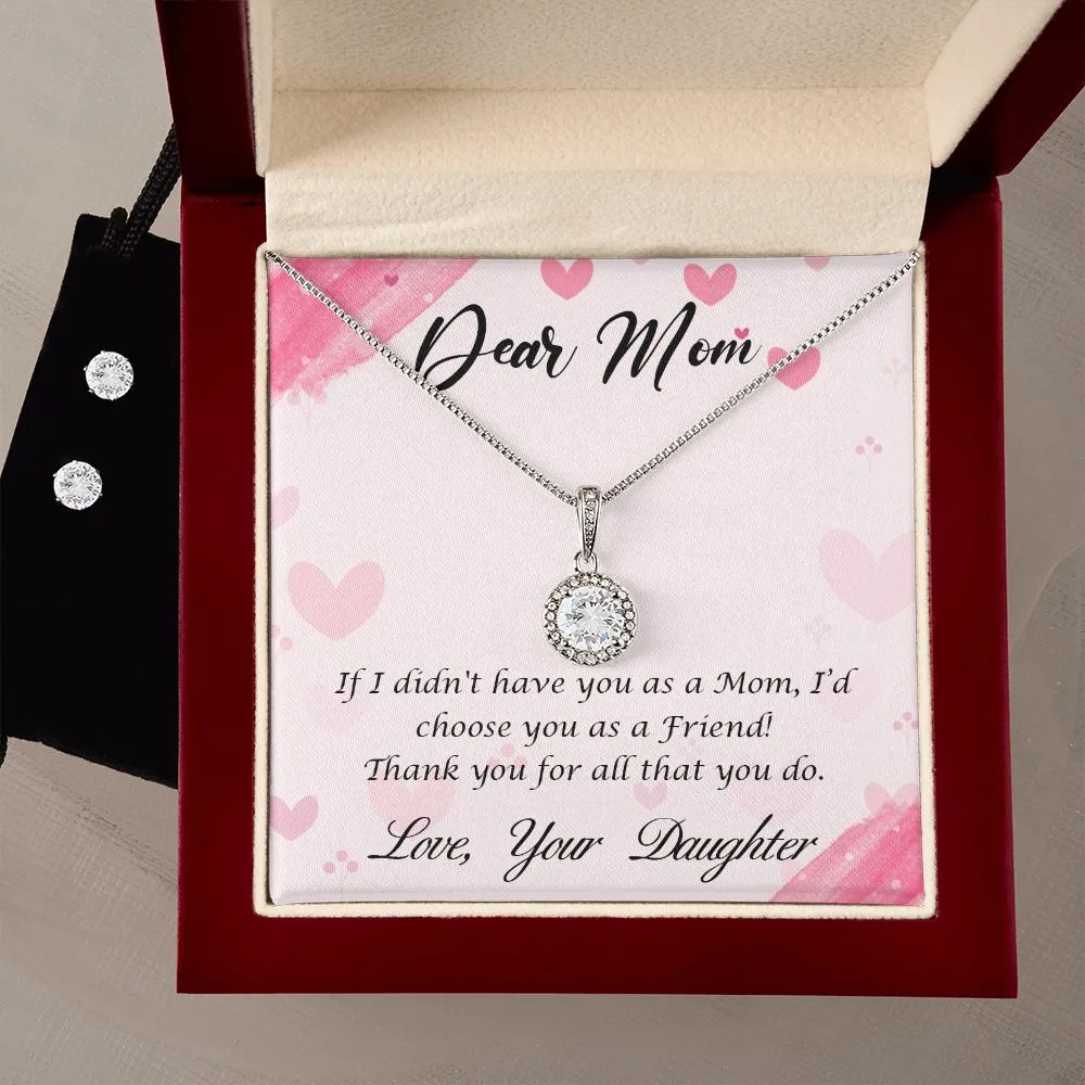 Mom Solitaire Jewelry Set-My mom and friend