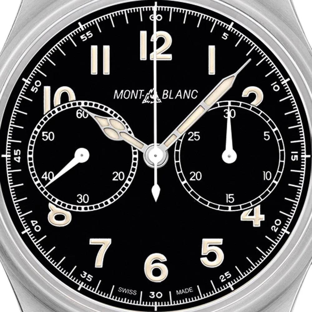 Montblanc Clock 1858 Chronograph Automatic 42mm Black Automatic Steel 117836