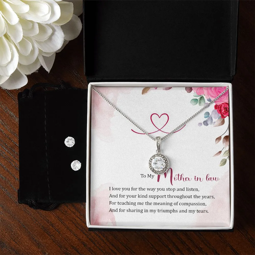 Mother in Law Solitaire Jewelry Set-Your kind support