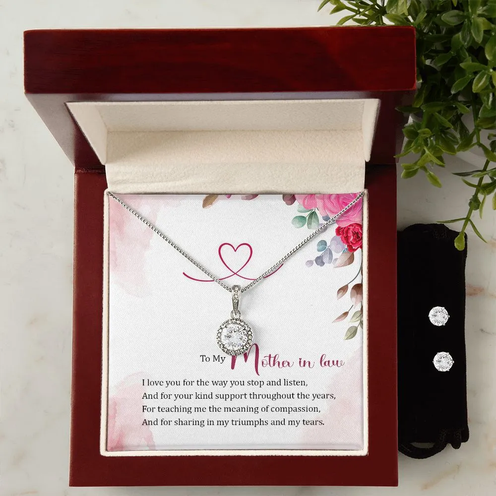 Mother in Law Solitaire Jewelry Set-Your kind support