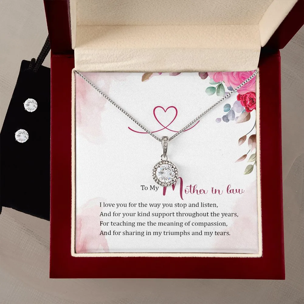 Mother in Law Solitaire Jewelry Set-Your kind support