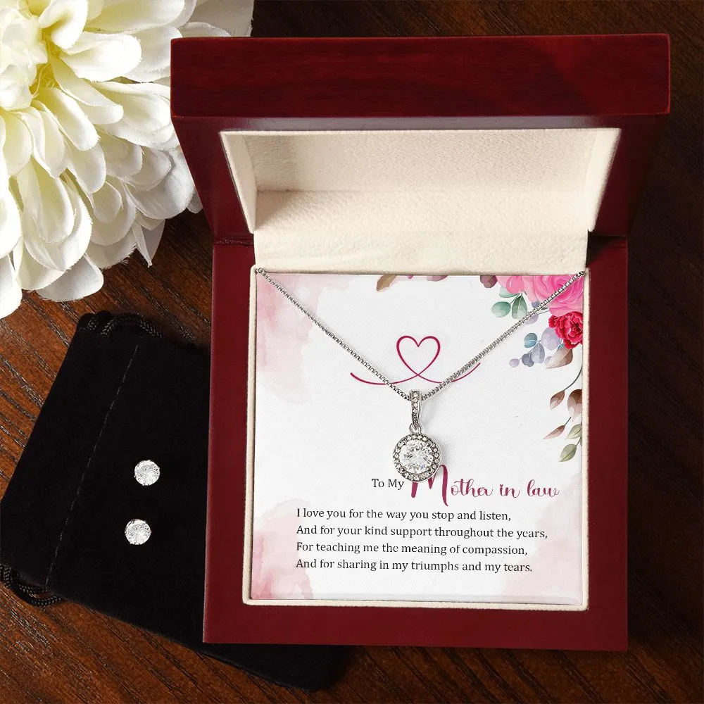 Mother in Law Solitaire Jewelry Set-Your kind support