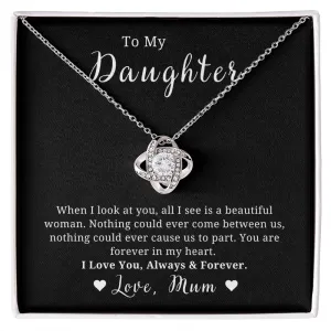 Mother to Daughter Gift Necklace, With Message Card, Hand Made Gold Jewelry For Daughters Birthday, Christmas...