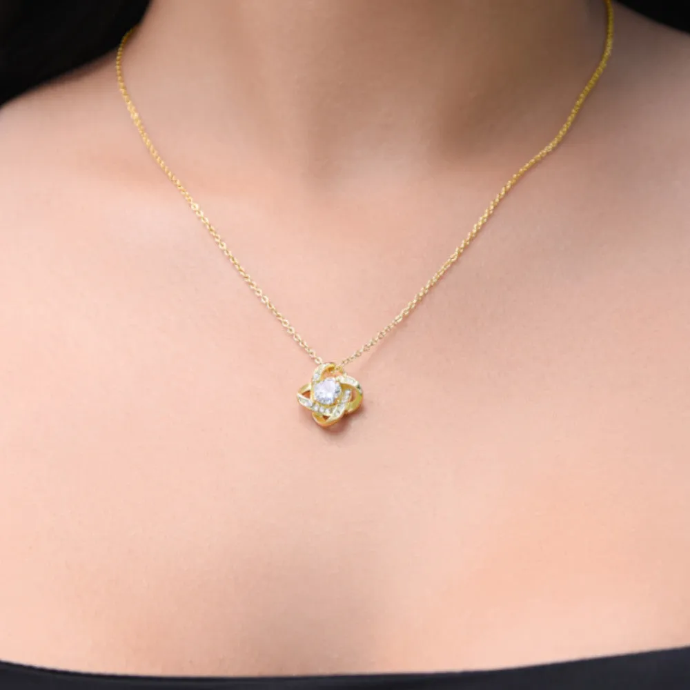 Mother to Daughter Gift Necklace, With Message Card, Hand Made Gold Jewelry For Daughters Birthday Gift