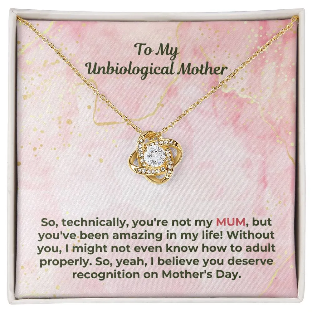 Mother's Day Gift, Birthday Gift for Mum Love Knot Necklace with Heartfelt Message Card M65 MUM