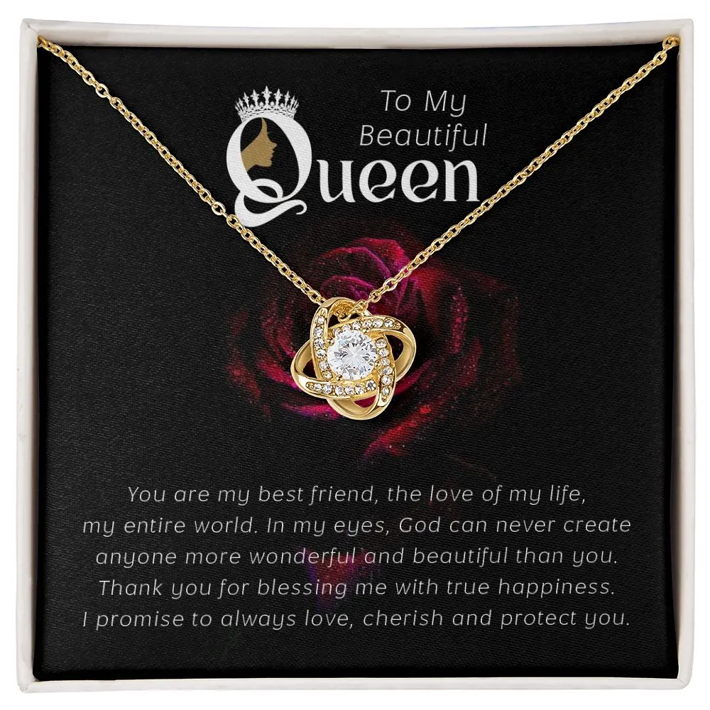 Mother's Day Gift For My Queen - Beautiful! Love Knot Necklace