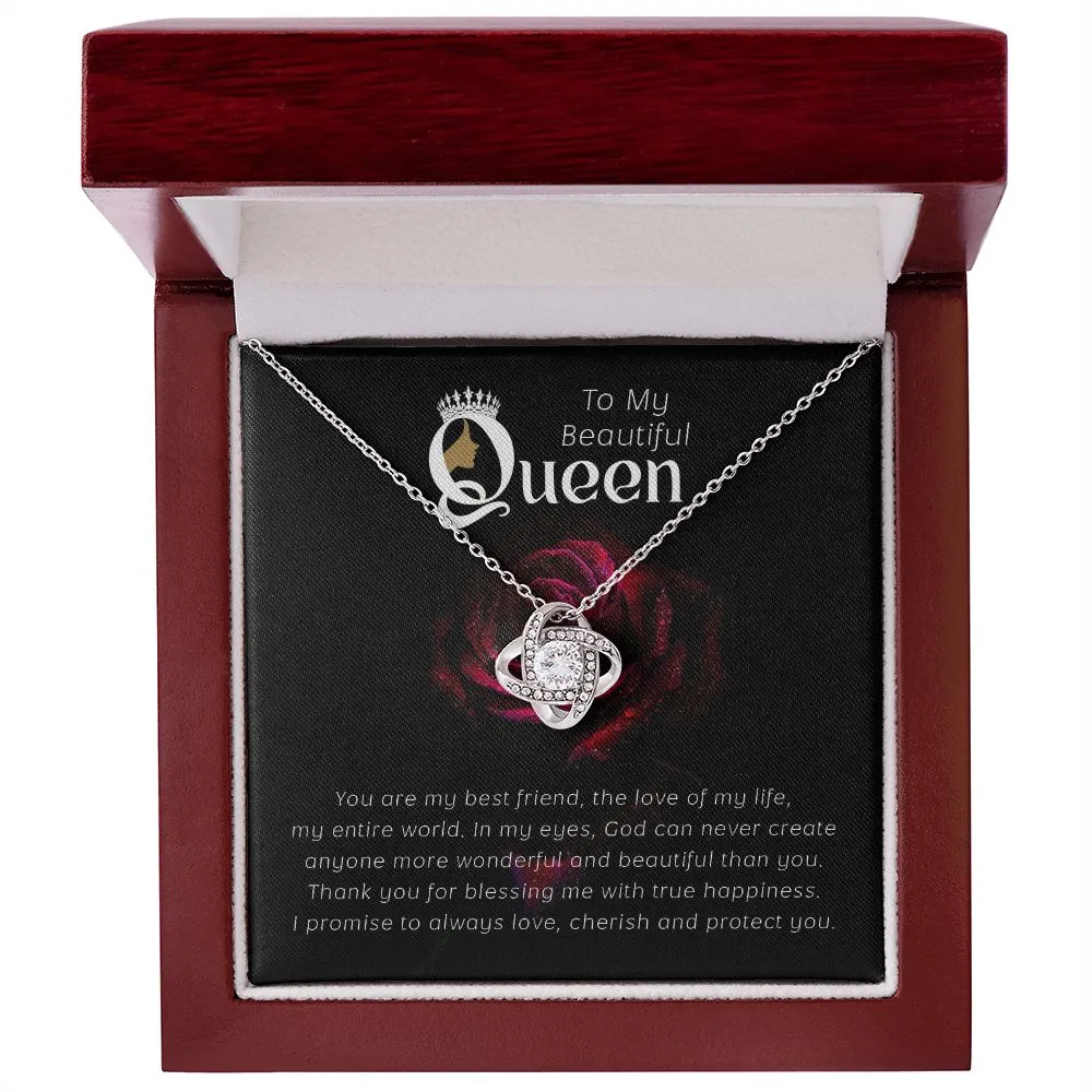 Mother's Day Gift For My Queen - Beautiful! Love Knot Necklace