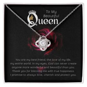 Mother's Day Gift For My Queen - Beautiful! Love Knot Necklace