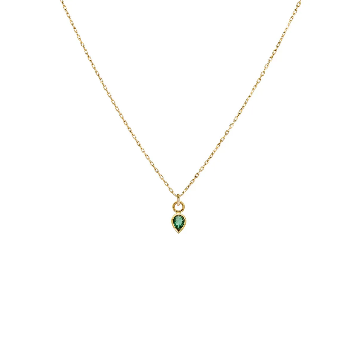 métier / pear cut gemstone plaque charm - single