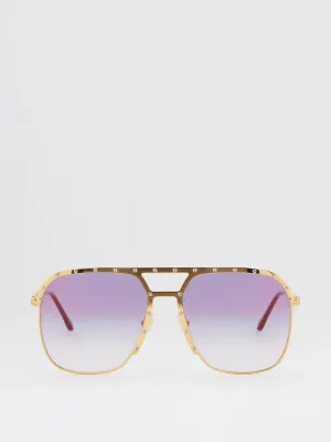 Multi-Flash Lens Oversized Sunglasses