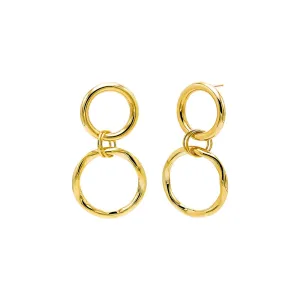 Multi Shape Open Looped Dangling Stud Earring