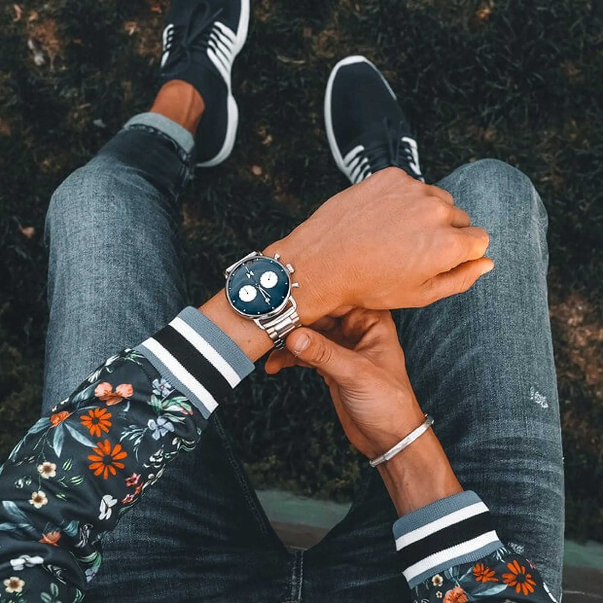 MVMT Blacktop Blue Dial Stainless Steel Bracelet Men's Watch
