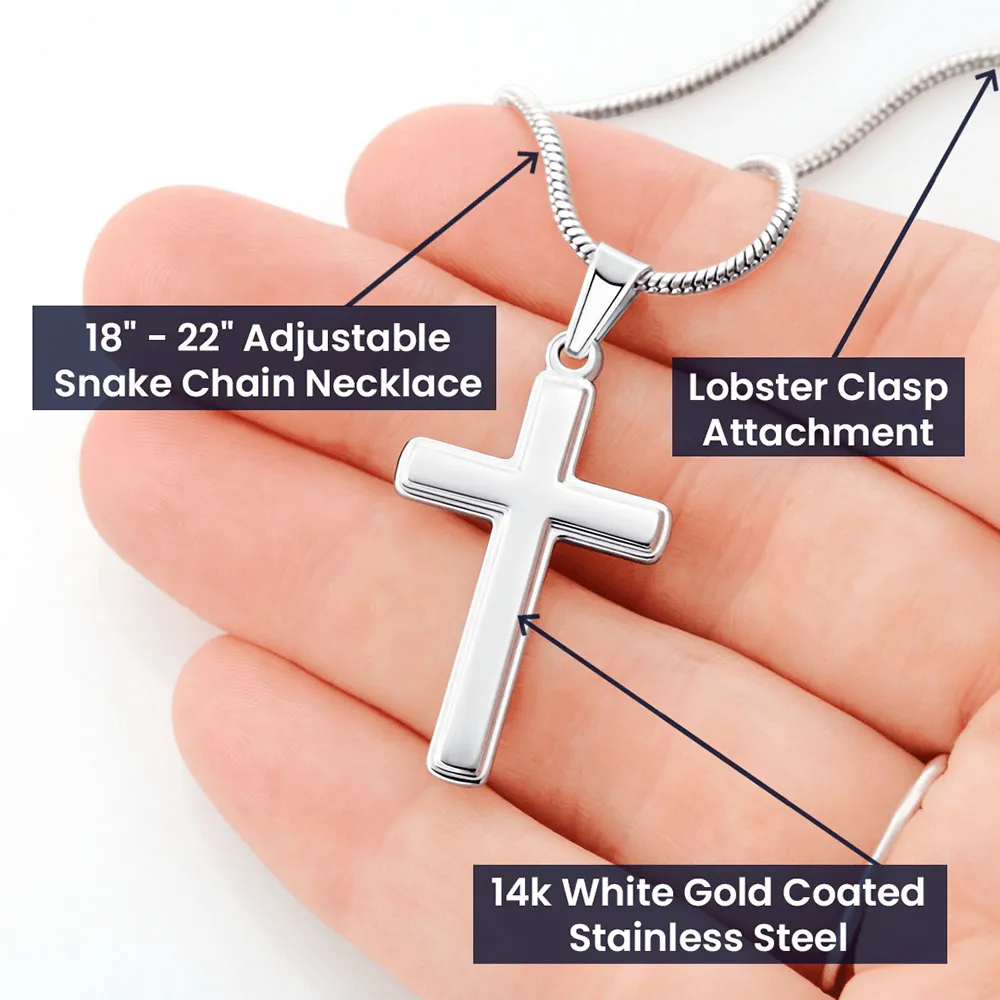 My Better Half Cross Necklace-God blessed me