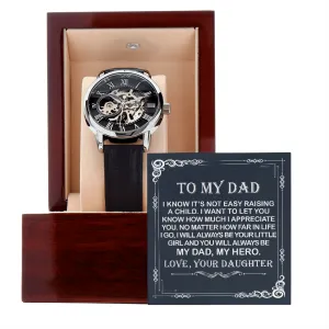 My Dad My Hero - Skeleton Watch