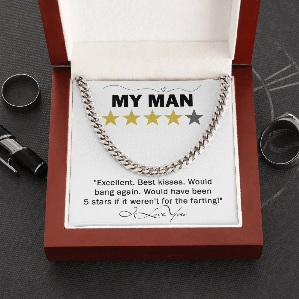 My Man Excellent Best Kisses Would Bang Again | Cuban Link Chain Necklace