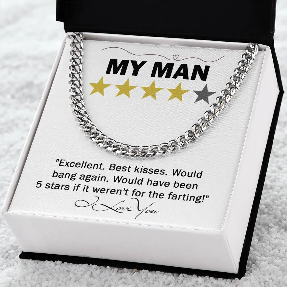 My Man Excellent Best Kisses Would Bang Again | Cuban Link Chain Necklace