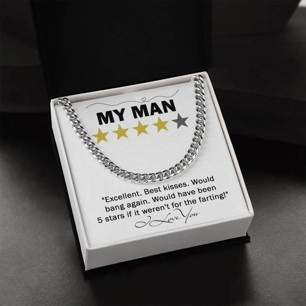 My Man Excellent Best Kisses Would Bang Again | Cuban Link Chain Necklace
