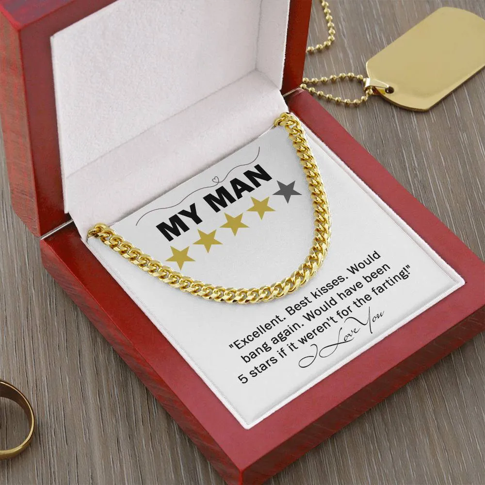 My Man Excellent Best Kisses Would Bang Again | Cuban Link Chain Necklace