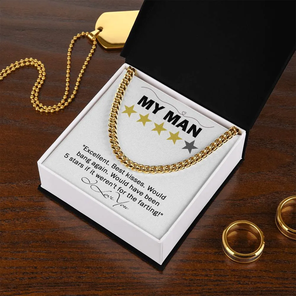 My Man Excellent Best Kisses Would Bang Again | Cuban Link Chain Necklace
