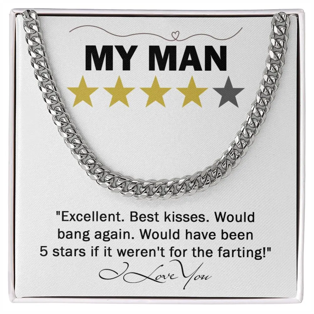 My Man Excellent Best Kisses Would Bang Again | Cuban Link Chain Necklace