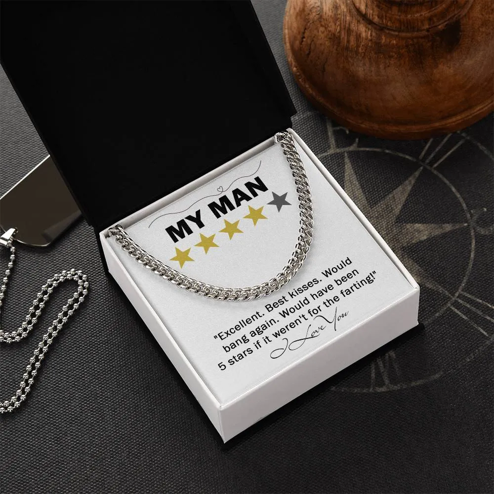 My Man Excellent Best Kisses Would Bang Again | Cuban Link Chain Necklace