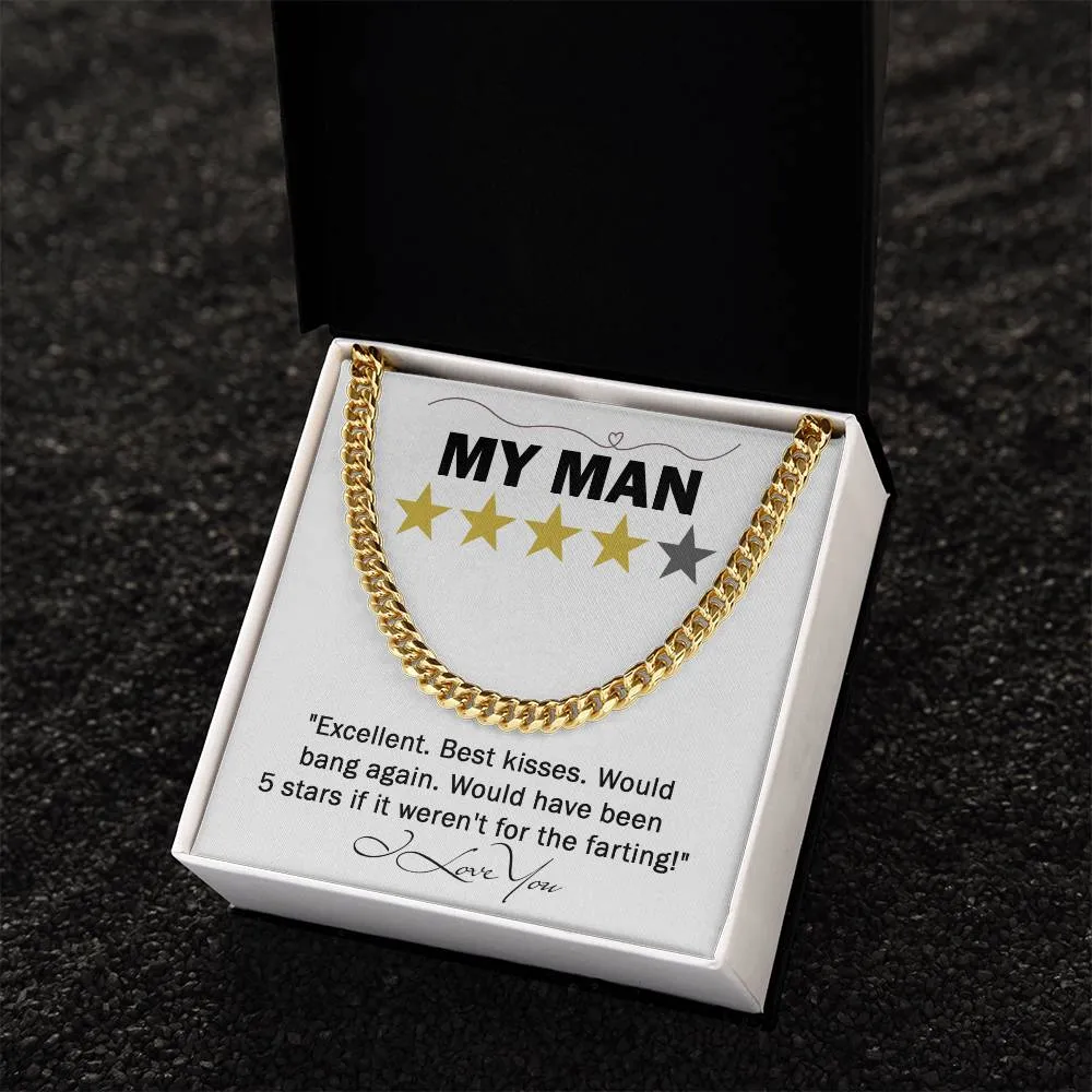 My Man Excellent Best Kisses Would Bang Again | Cuban Link Chain Necklace