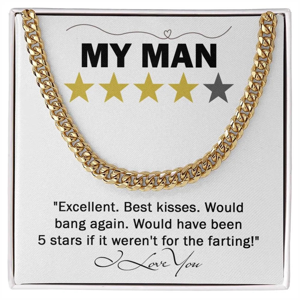 My Man Excellent Best Kisses Would Bang Again | Cuban Link Chain Necklace