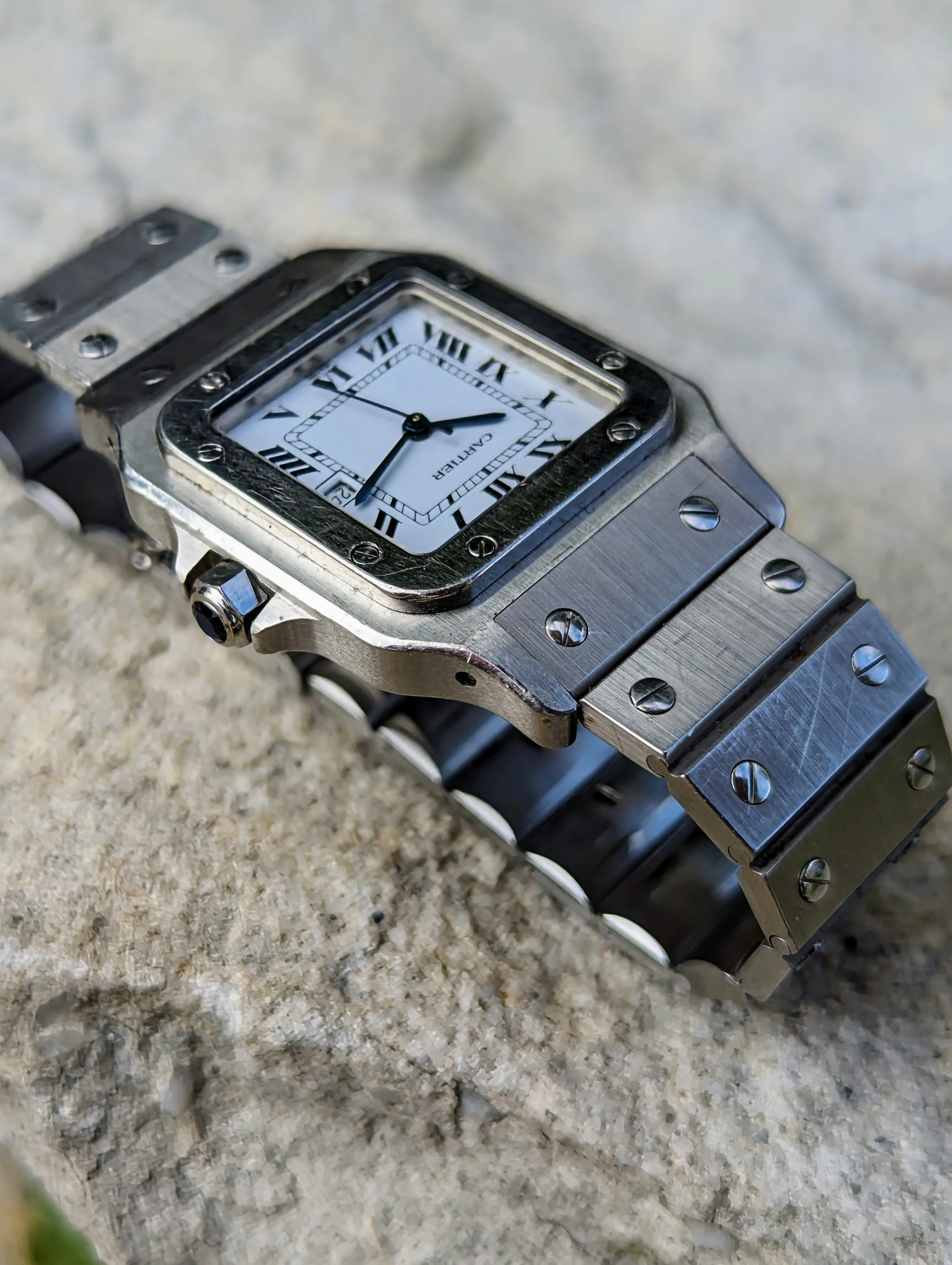 My Personal Collection: Vintage Cartier Santos Carree 2960 - Unpolished