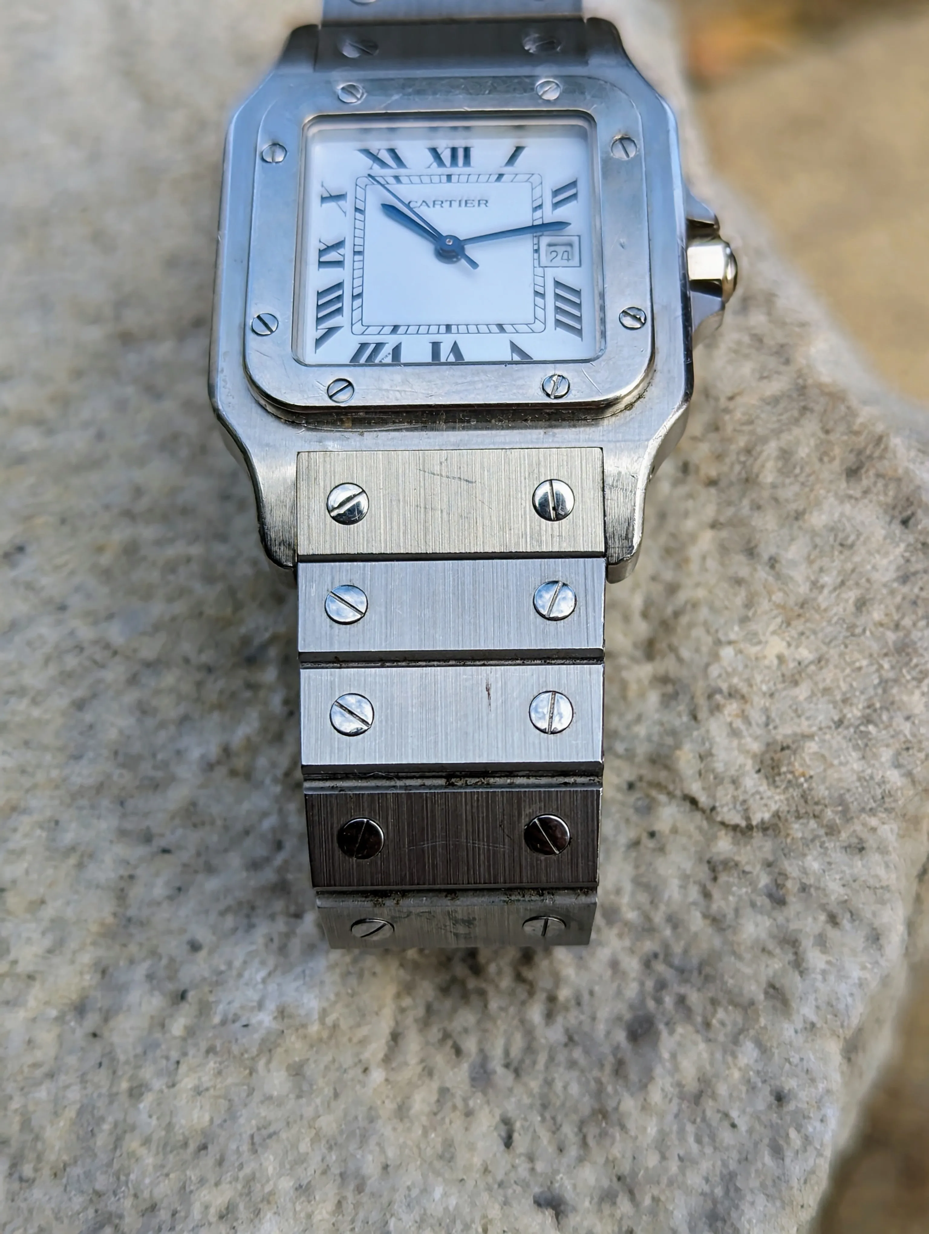 My Personal Collection: Vintage Cartier Santos Carree 2960 - Unpolished