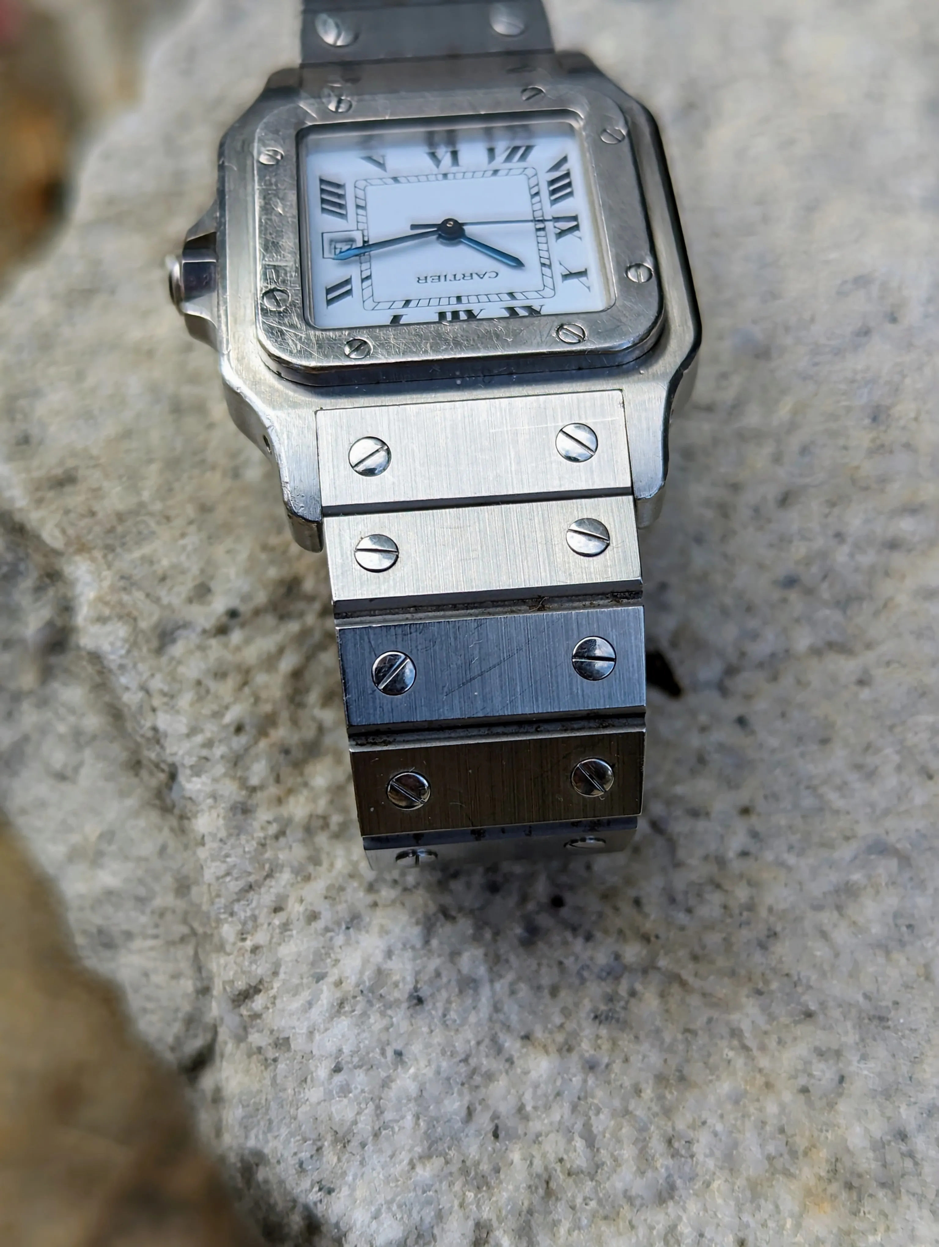 My Personal Collection: Vintage Cartier Santos Carree 2960 - Unpolished