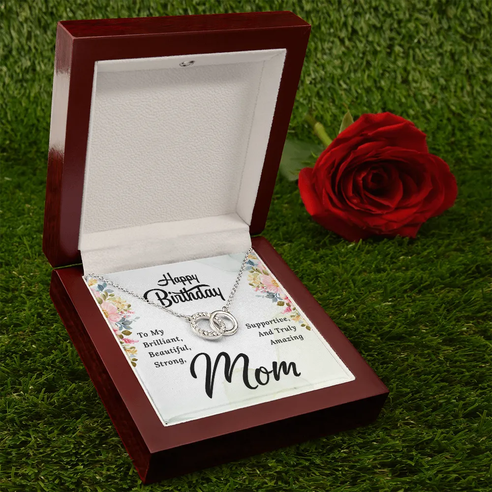 My Truly Amazing Mom-Perfect Pair Birthday Necklace