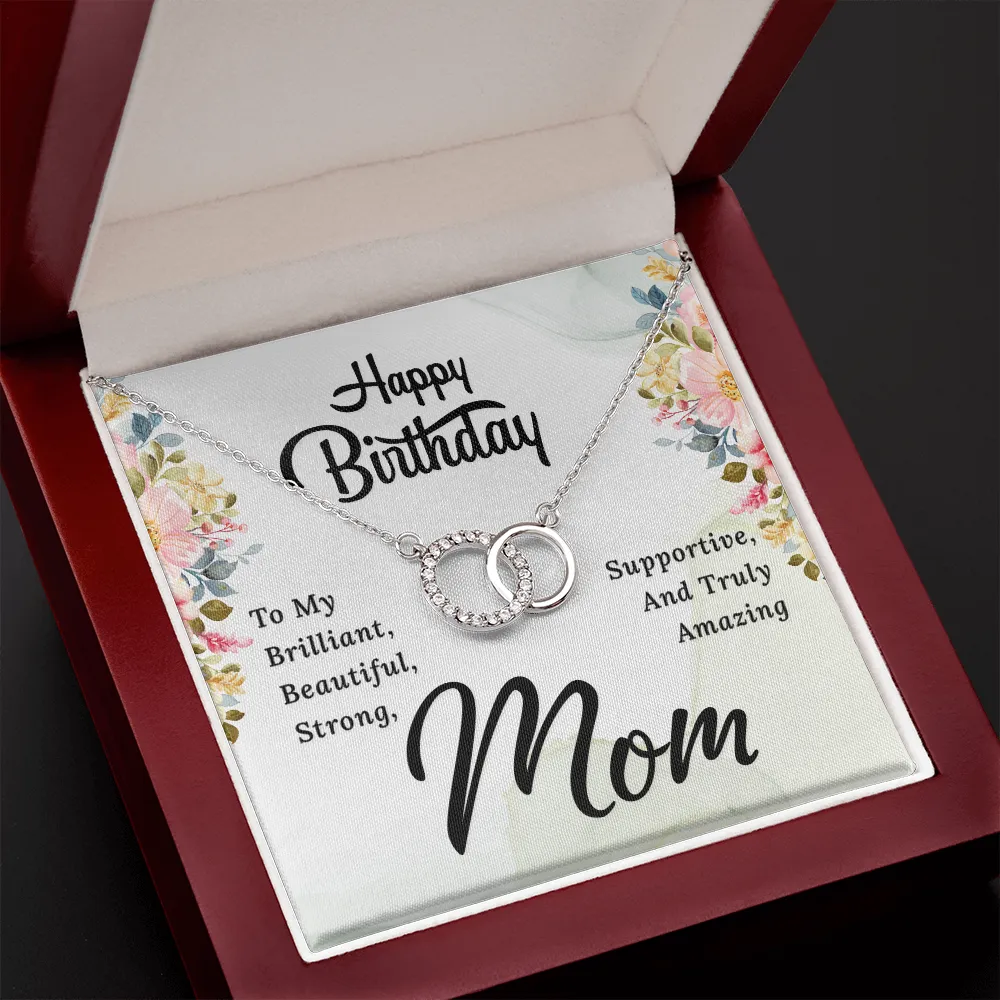 My Truly Amazing Mom-Perfect Pair Birthday Necklace